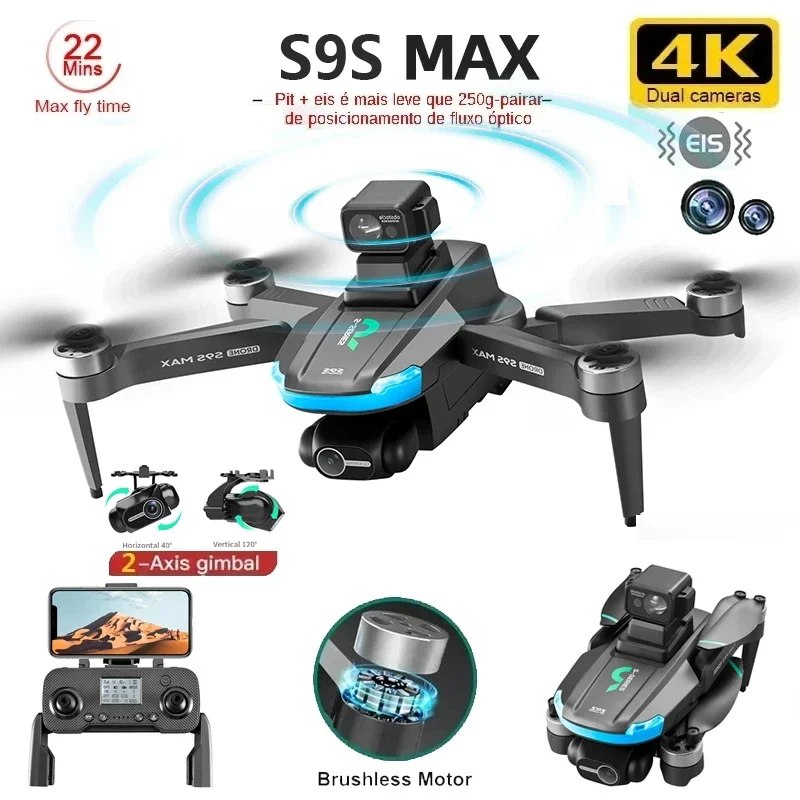 NEW S9S MAX MINI Drone 4K 2-Ax - đánh giá và giá Drone Gps Mount