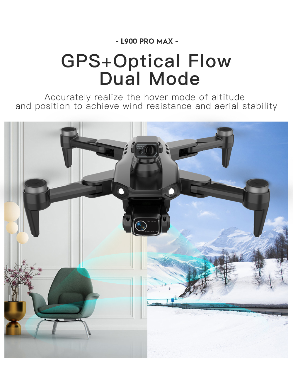 LYZRC L900 PRO MAX Laser obsta - đánh giá và giá Drone Gps Mount